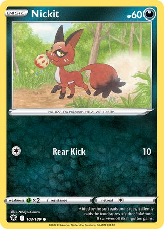 103/189 Nickit - Common - Collectible Madness