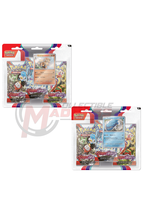 Pokemon - TCG - Scarlet & Violet Three Pack Booster Blister - Collectible Madness