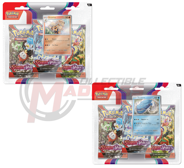 Pokemon - TCG - Scarlet & Violet Three Pack Booster Blister - Collectible Madness