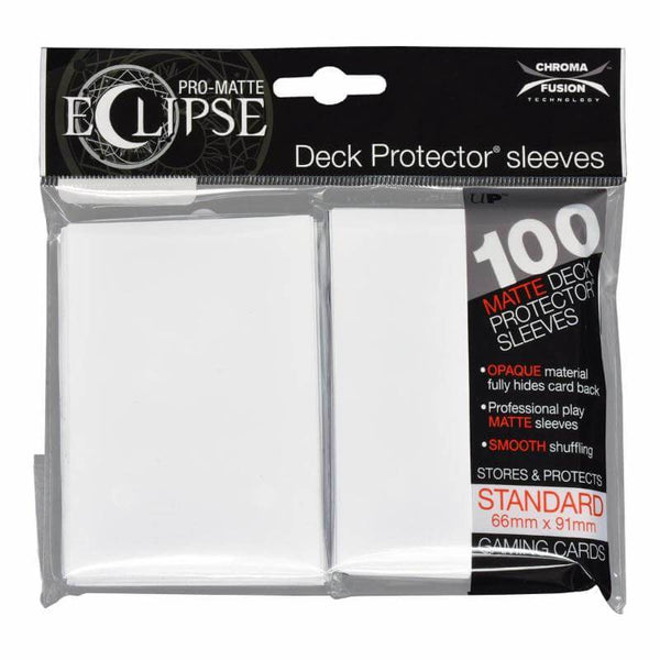 ULTRA PRO - DECK PROTECTORS STANDARD - 100ct Pro-Matte (Non Glare) - Eclipse White - Collectible Madness