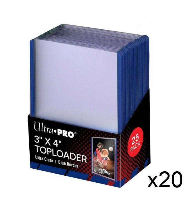 ULTRA PRO Top Loader - 3 x 4" 35pt - Blue Border - Collectible Madness