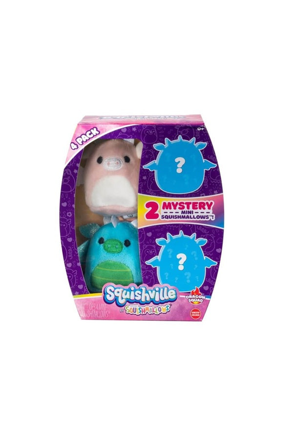 SQUISHMALLOWS SQUISHVILLE - Mini Plush (Squishville Mini Squishmallow 4 Pack)(Dragons) - Collectible Madness