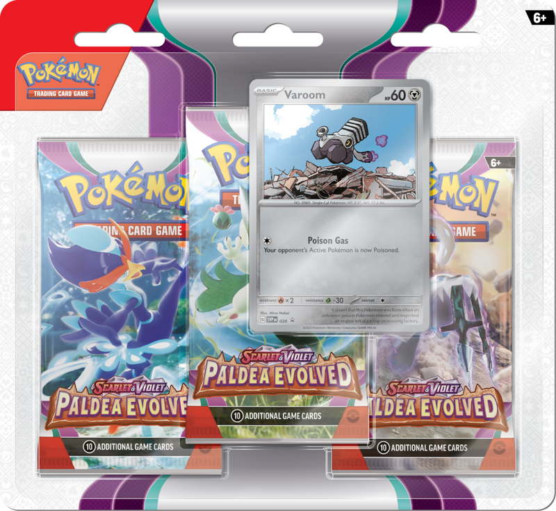 Pokemon - TCG - Paldea Evolved Three Pack Booster Blister - Collectible Madness