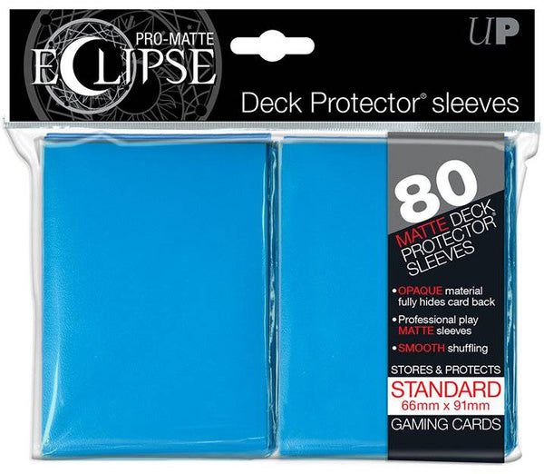 ULTRA PRO - DECK PROTECTORS STANDARD - 80ct Pro-Matte (Non Glare) - Eclipse Light Blue - Collectible Madness