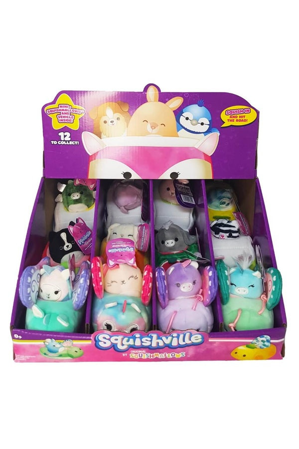 SQUISHMALLOWS SQUISHVILLE - Mini Plush (In Vehicle)(Asst) W2 - Collectible Madness