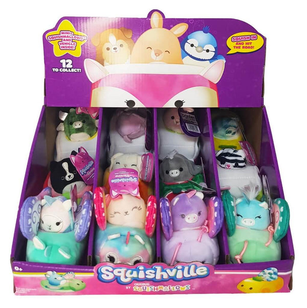 SQUISHMALLOWS SQUISHVILLE - Mini Plush (In Vehicle)(Asst) W2 - Collectible Madness