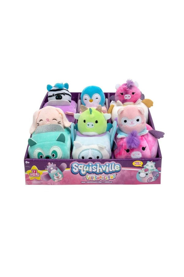 SQUISHMALLOWS SQUISHVILLE - Mini Plush (Squishville Mini Squishmallow in Vehicle)(Asst) - Collectible Madness