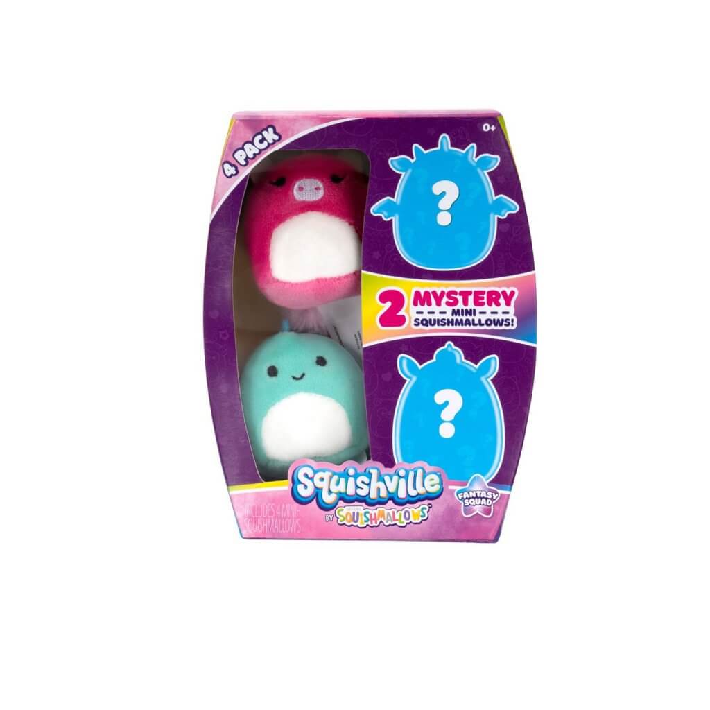 SQUISHMALLOWS SQUISHVILLE - Mini Plush (Squishville Mini Squishmallow 4 Pack)(Asst) - Collectible Madness