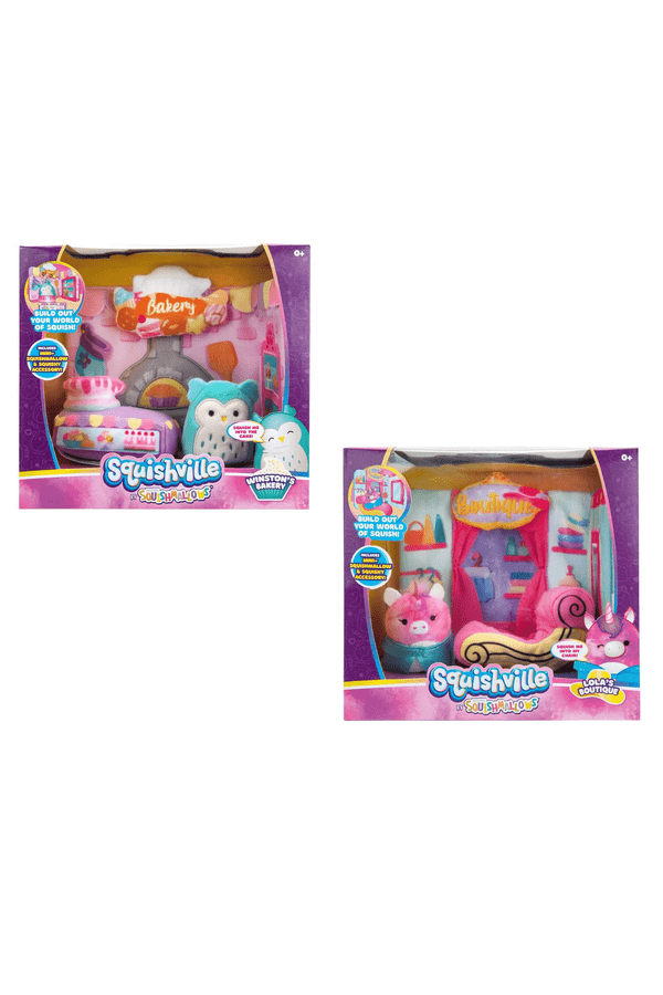 SQUISHMALLOWS SQUISHVILLE - Medium Soft Playset (Squishville Play Scene Asst) - Collectible Madness
