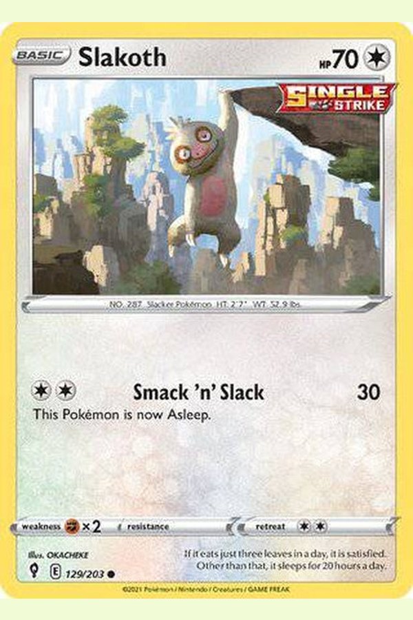 129/203 Slakoth - Common - Collectible Madness