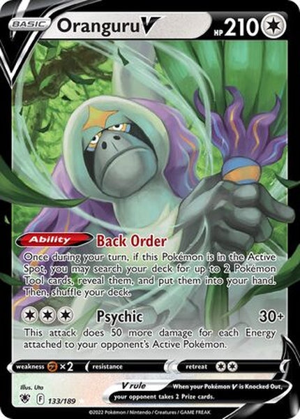 133/189 Oranguru V - Rare Holo V - Collectible Madness