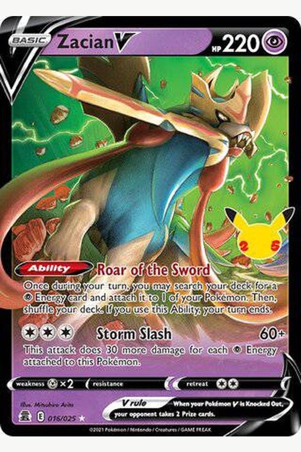 016/025 Zacian V - Rare Holo - Collectible Madness