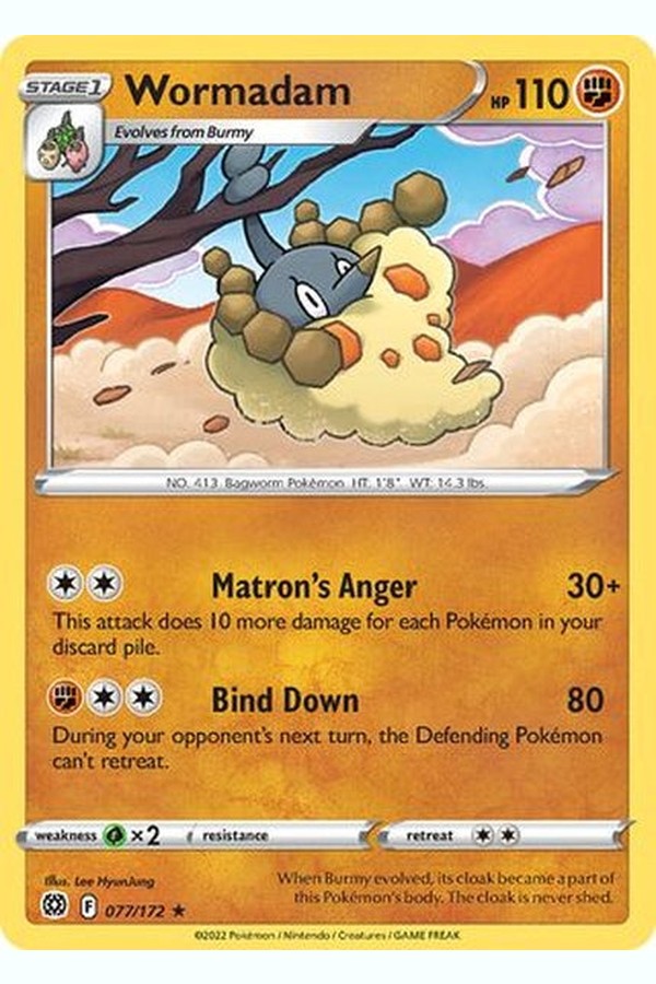 077/172 Wormadam - Rare Reverse Holo - Collectible Madness