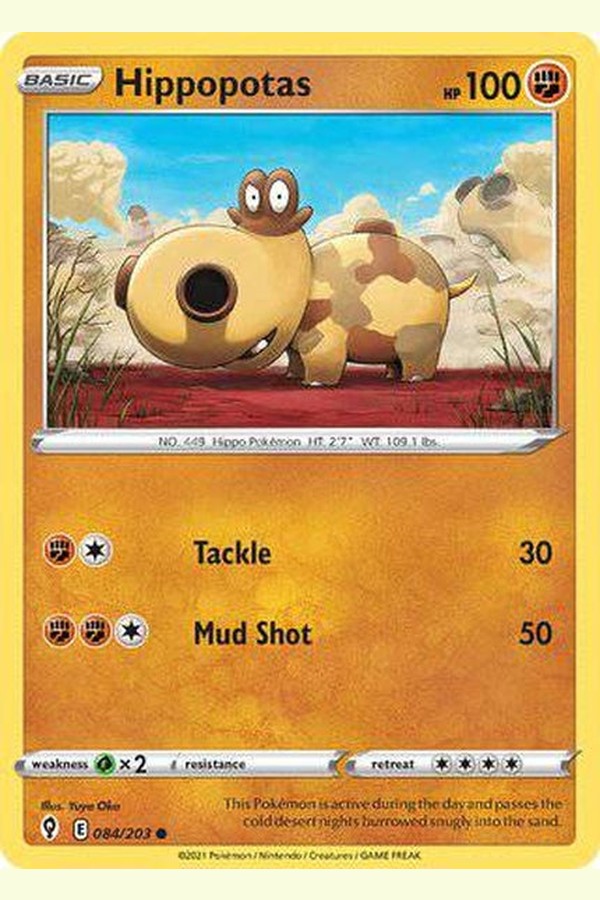 084/203 Hippopotas - Common - Collectible Madness