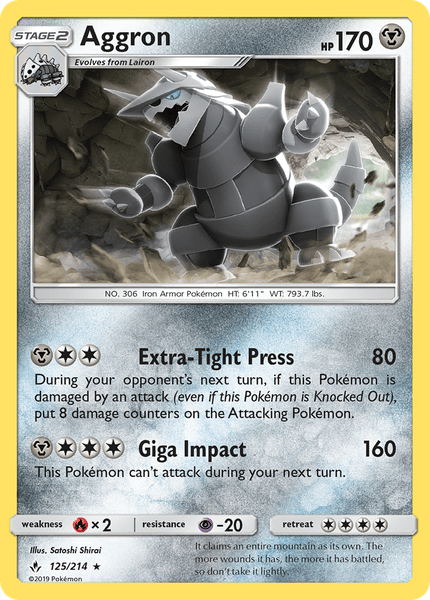 125 / 214 Aggron - Rare - Collectible Madness