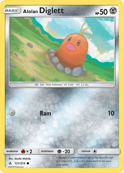 121 / 214 Alolan Diglett - Common Reverse Holo - Collectible Madness