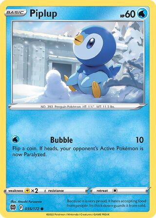 035/172 Piplup - Common - Collectible Madness