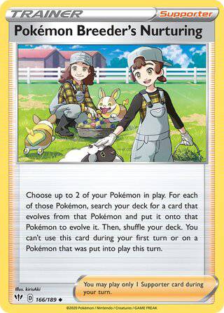 166/189 Pokémon Breeder's Nurturing - Uncommon - Collectible Madness
