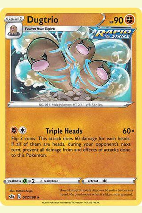 077/198 Dugtrio - Rare - Collectible Madness