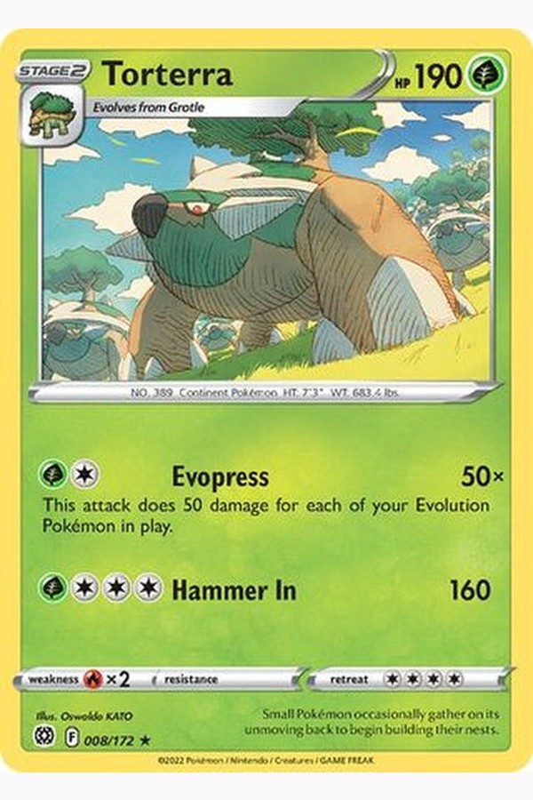 008/172 Torterra - Rare Holo - Collectible Madness