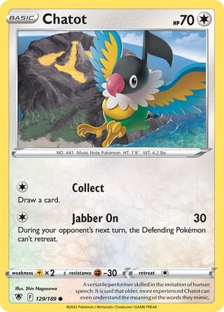 129/189 Chatot - Common - Collectible Madness
