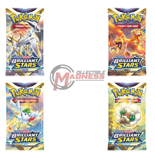 Pokemon - TCG - Brilliant Stars Booster Pack Options - Collectible Madness