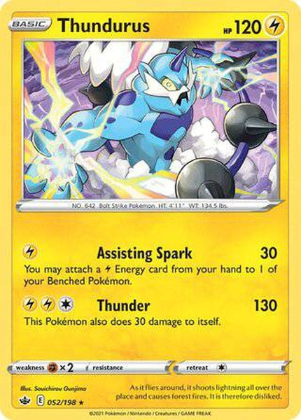 052/198 Thundurus - Rare Holo - Collectible Madness