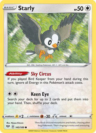 145/189 Starly - Common - Collectible Madness