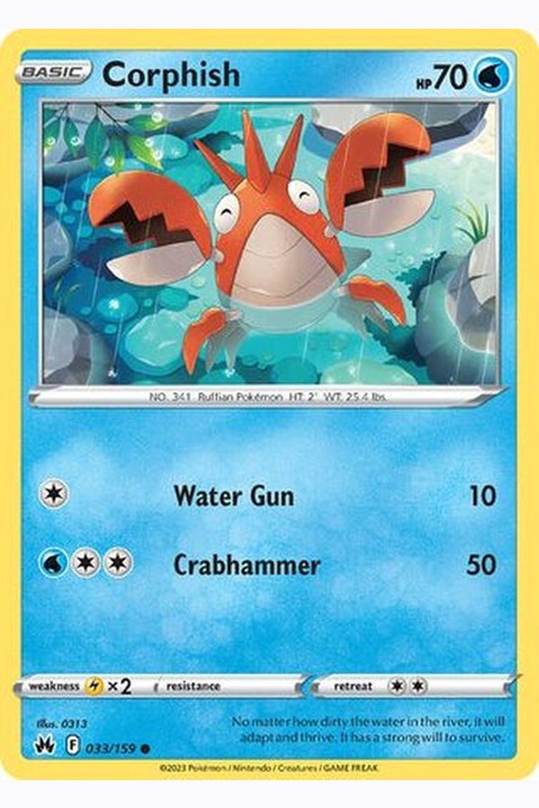 033/159 Corphish - Common Reverse Holo