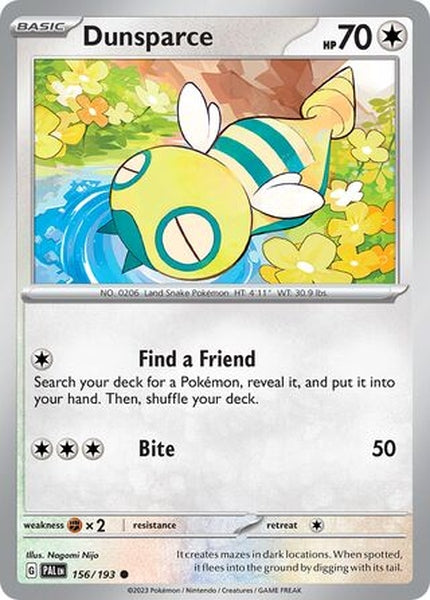 156/193 Dunsparce - Common Reverse Holo