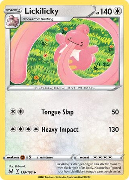 139/196 Lickilicky - Uncommon Reverse Holo