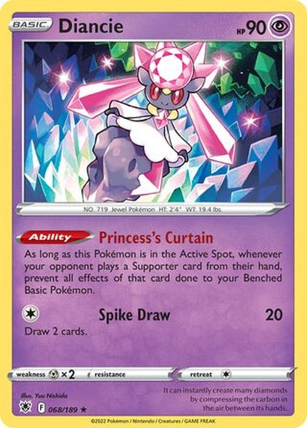 068/189 Diancie - Rare Holo Reverse Holo - Collectible Madness