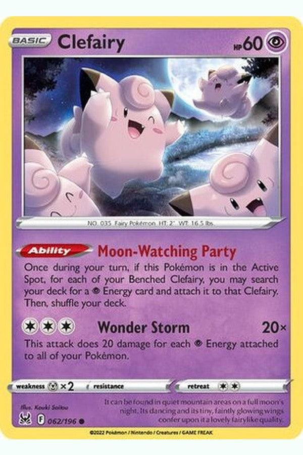 062/196 Clefairy - Common Reverse Holo