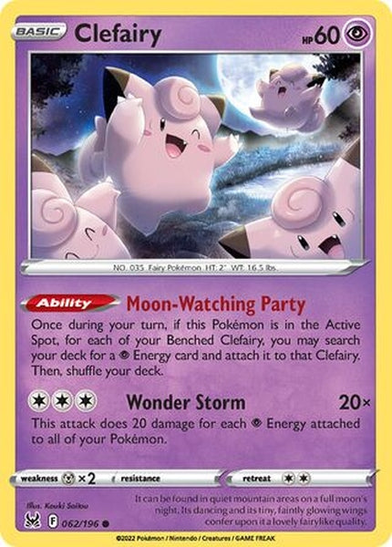 062/196 Clefairy - Common Reverse Holo