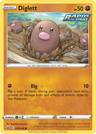 076/198 Diglett - Common - Collectible Madness