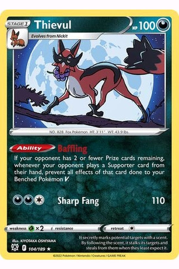 104/189 Thievul - Rare Reverse Holo - Collectible Madness