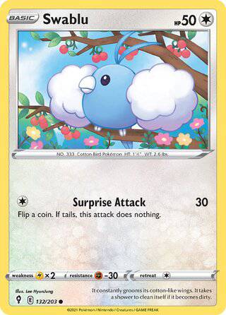 132/203 Swablu - Common - Collectible Madness