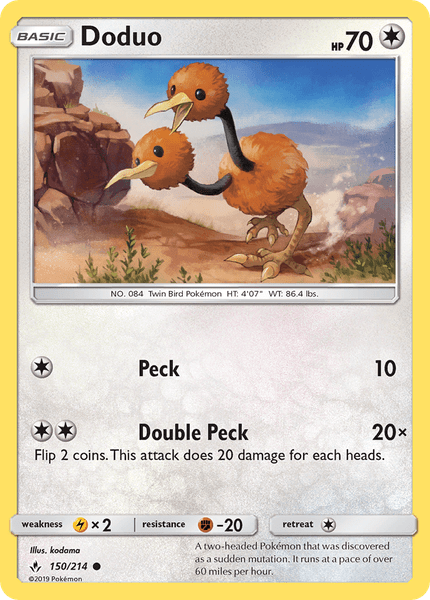 150 / 214 Doduo - Common Reverse Holo - Collectible Madness