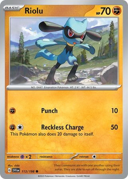 113/198 Riolu - Common