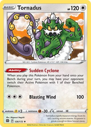 126/172 Tornadus - Rare - Collectible Madness