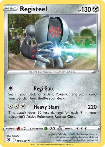 108/189 Registeel - Rare Reverse Holo - Collectible Madness