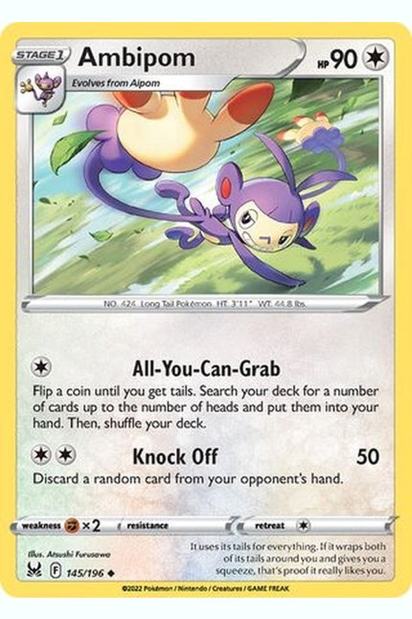 145/196 Ambipom - Uncommon Reverse Holo