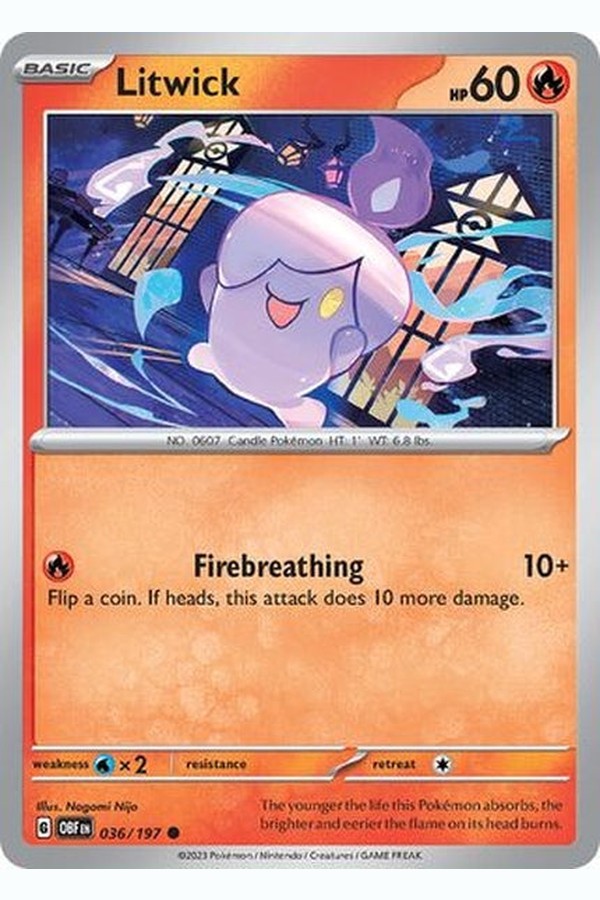 036/197 Litwick - Common Reverse Holo