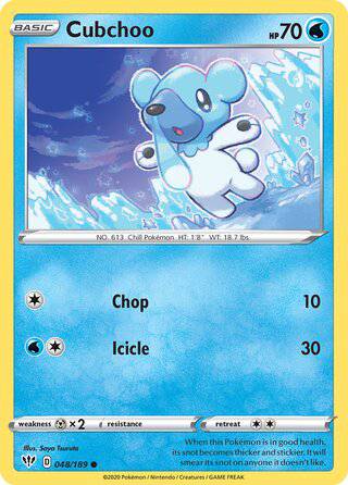 048/189 Cubchoo - Common - Collectible Madness
