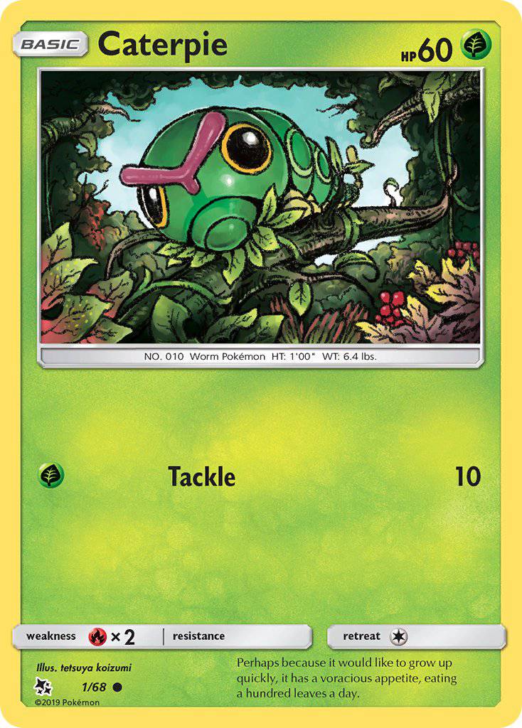 01/ 68 Caterpie - Common Reverse Holo - Collectible Madness