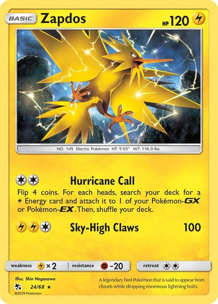 24/ 68 Zapdos - Holo Rare Reverse Holo - Collectible Madness