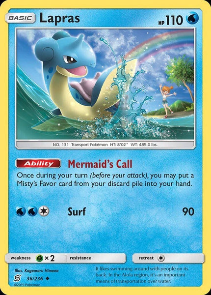 036/ 236 Lapras - Uncommon - Collectible Madness