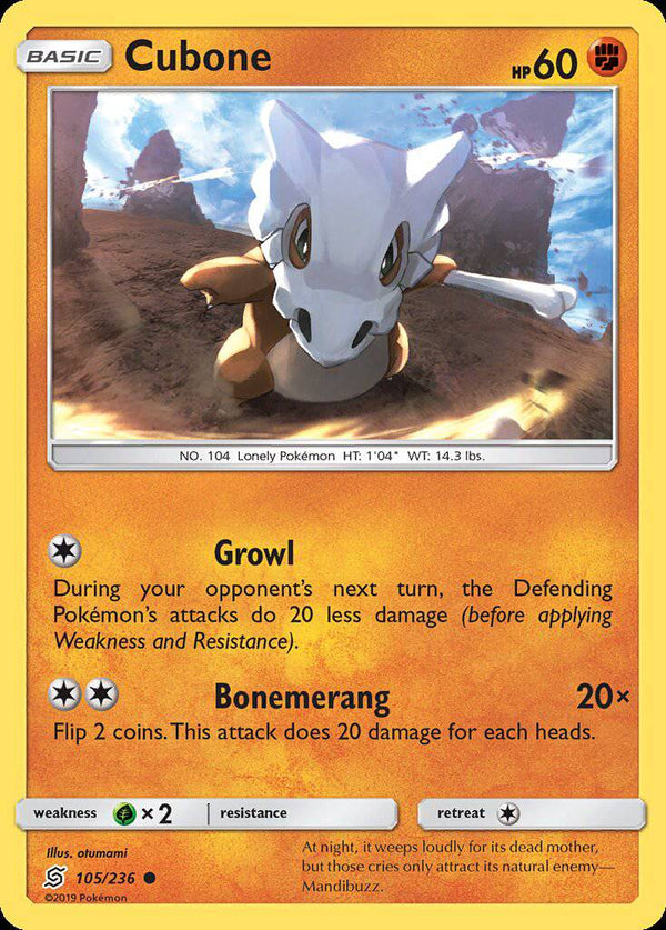 105/ 236 Cubone - Common - Collectible Madness