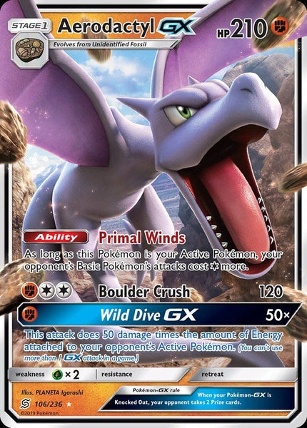 106/ 236 Aerodactyl-GX - Ultra Rare - Collectible Madness