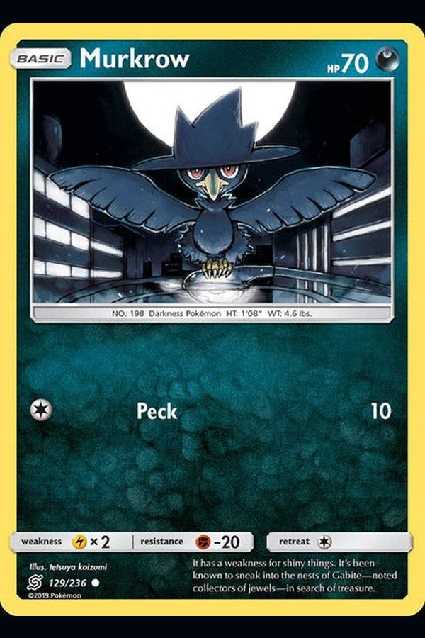 129/ 236 Murkrow - Common Reverse Holo - Collectible Madness